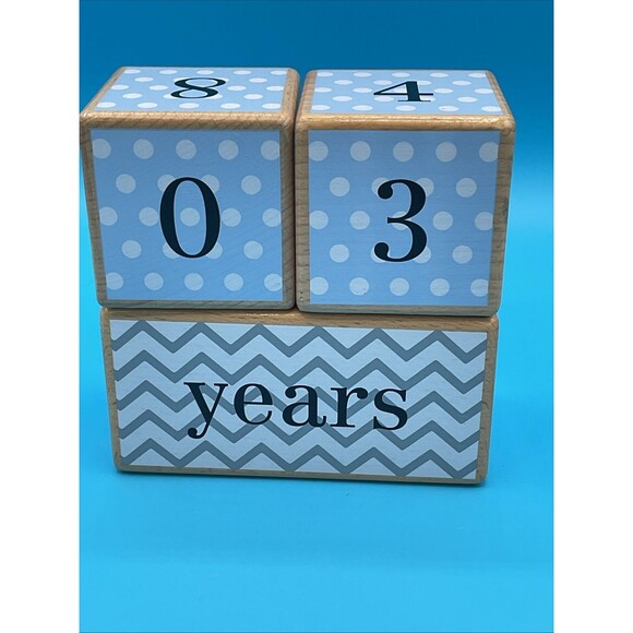 Baby Boy Milestone Blocks for Nursery Decor Lovely Sprouts Brand - Picture 8 of 8